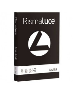 Carta colorata Favini Rismaluce colori forti 200 g/m² A4 nero 63 - Risma da 125 fogli - A67A134