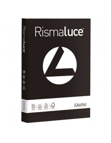 Carta colorata Favini Rismaluce colori forti 200 g/m² A4 nero 63 - Risma da 125 fogli - A67A134