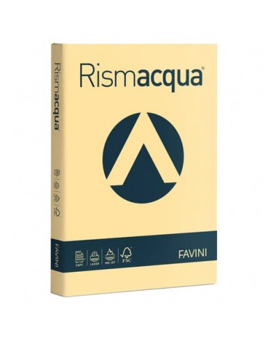 Carta colorata Favini Rismacqua colori tenui 200 g/m² A4 camoscio 02 - Risma da 125 fogli - A67R104