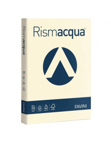 Carta colorata Favini Rismacqua colori tenui 200 g/m² A4 avorio 110 - Risma da 125 fogli - A67Q104