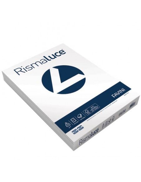 Carta per fotocopie A3 Favini Rismaluce Bianca 200 g/m² Risma da 125 fogli - A670113