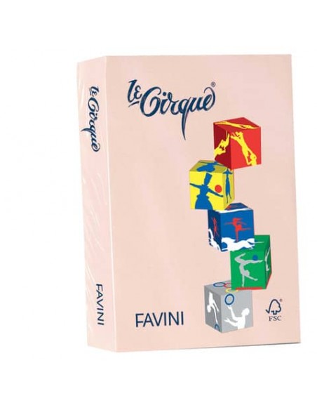 Carta colorata FAVINI LE CIRQUE per tutte le tecnologie di stampa 80 g/m² A4 salmone 103  500 fogli - A715504