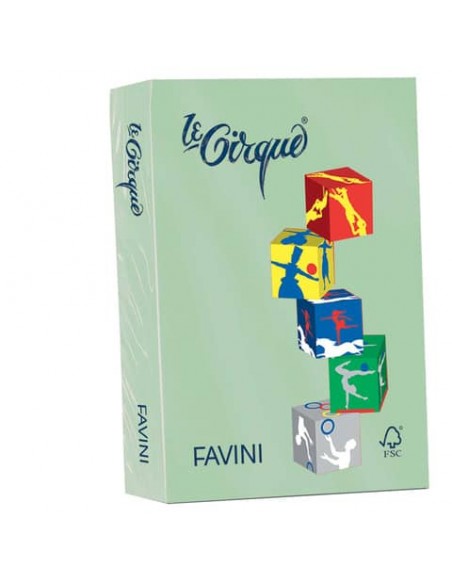 Carta colorata FAVINI LE CIRQUE per tutte le tecnologie di stampa 80 g/m² A4 verde 107  500 fogli - A71P504