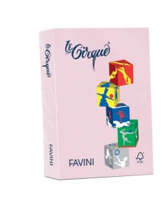 Carta colorata FAVINI LE CIRQUE per tutte le tecnologie di stampa 80 g/m² A4 rosa 108  500 fogli - A71S504