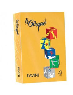 Carta colorata FAVINI LE CIRQUE per tutte le tecnologie di stampa 80 g/m² A4 giallo oro 201  500 fogli - A71H504