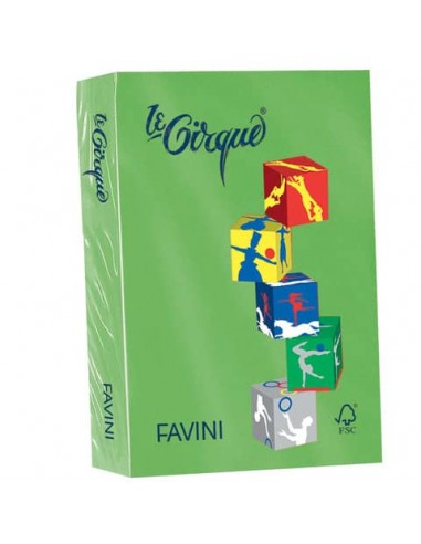 Carta colorata FAVINI LE CIRQUE per tutte le tecnologie di stampa 80 g/m² A4 verde prato 203  500 fogli - A71M504