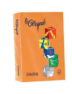 Carta colorata FAVINI LE CIRQUE per tutte le tecnologie di stampa 80 g/m² A4 arancio tropico 205  500 fogli - A71E504