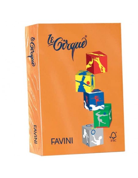 Carta colorata FAVINI LE CIRQUE per tutte le tecnologie di stampa 80 g/m² A4 arancio tropico 205  500 fogli - A71E504