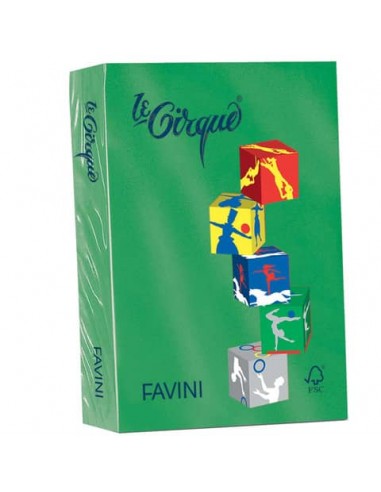 Carta colorata FAVINI LE CIRQUE per tutte le tecnologie di stampa 80 g/m² A4 verde bandiera 208  500 fogli - A71D504