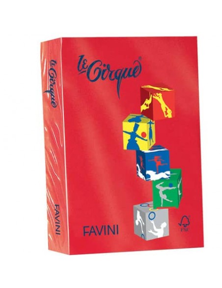 Carta colorata FAVINI LE CIRQUE per tutte le tecnologie di stampa 80 g/m² A4 scarlatto 209  500 fogli - A71C504