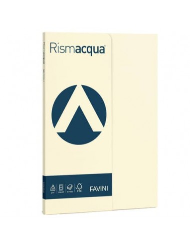 Carta colorata Favini Rismacqua colori tenui 200 g/m² A4 avorio 110 Risma da 50 fogli - A69Q544
