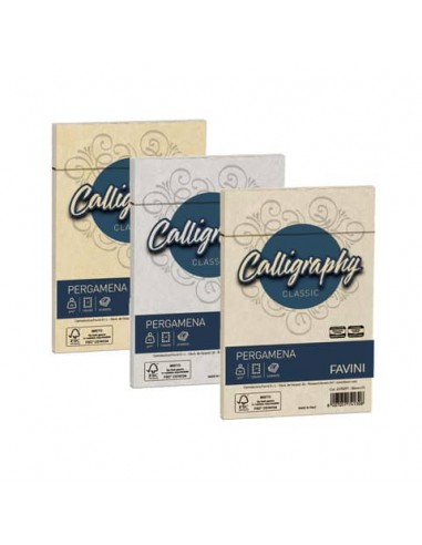 Buste per carta da lettere da stampare Favini Calligraphy Liscio 90 g/m² 12x18cm naturale 06 25buste - A57Q207