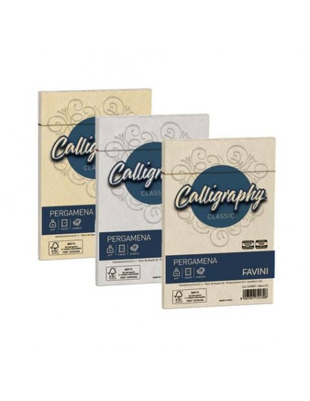 Buste per carta da lettere da stampare Favini Calligraphy Liscio 90 g/m² 12x18cm crema 05 25buste - A572207