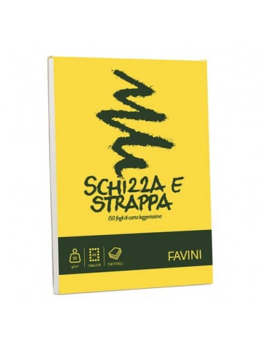 Album da disegno Favini SCHIZZA&STRAPPA in carta naturale liscia 50 g/m² 14
