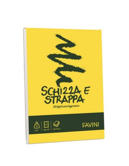 Album da disegno Favini SCHIZZA&STRAPPA in carta naturale liscia 50 g/m² 14