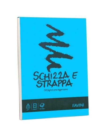 Album da disegno Favini SCHIZZA&STRAPPA in carta naturale liscia 50 g/m² 21x29