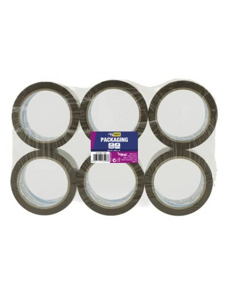 Nastro adesivo da imballo SYROM formato 50 mm x 66 m - materiale ppl avana conf. 6 pezzi - 3596
