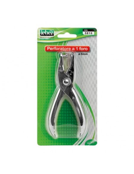 Perforatore Lebez 1 foro da 6 mm argento  5810