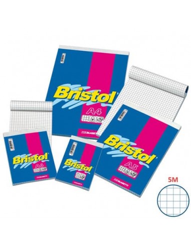 Blocco punto metalico Blasetti BRISTOL 60 ff quadretti 5M A6 10X15cm 1026