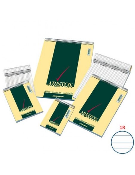 Blocco spiralato Blasetti ARISTON con copertina goffrata 3 colori 60 g/m² 1R A4 21X29