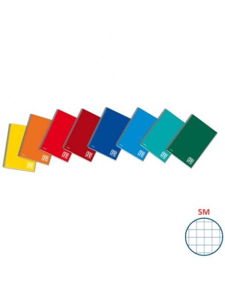 Blocco spiralato One Color laterale in cartoncino con fogli microperforati 80 g/m² quadretti 5 mm A5 16