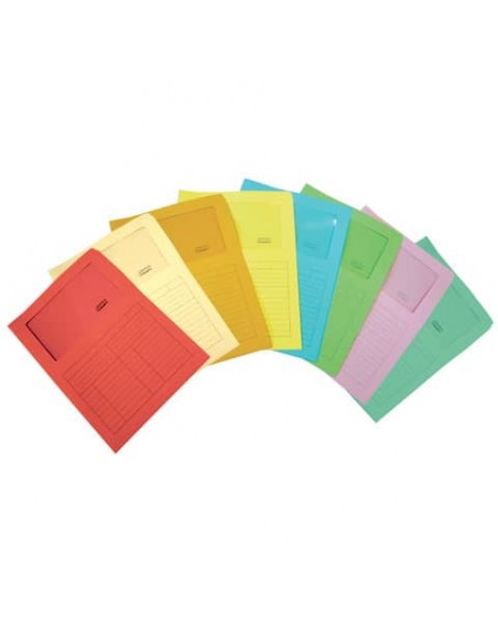Cartellina con finestra Blasetti SINTEX aperta su due lati carta 120 g/m² 22x31 cm acqua marina  conf. da 50 - 0580