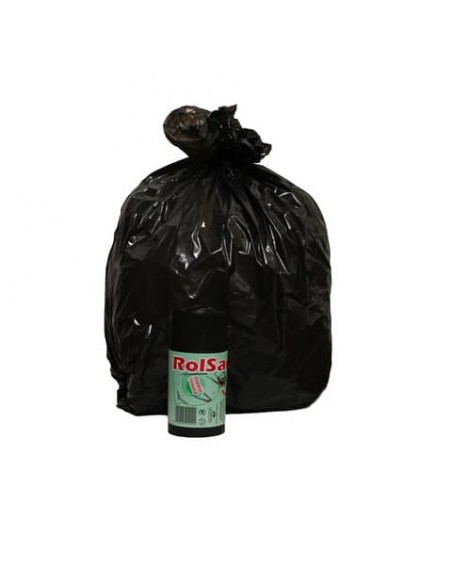 Sacchi immondizia Rolsac Quality in polietilene rigenerato capacità 27 l NERO rotolo da 20 pz. - 10240
