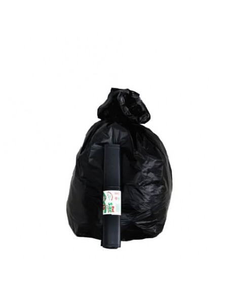 Sacchi immondizia Rolsac Quality in polietilene rigenerato capacità 127 l NERO rotolo da 10 pz. - 10280