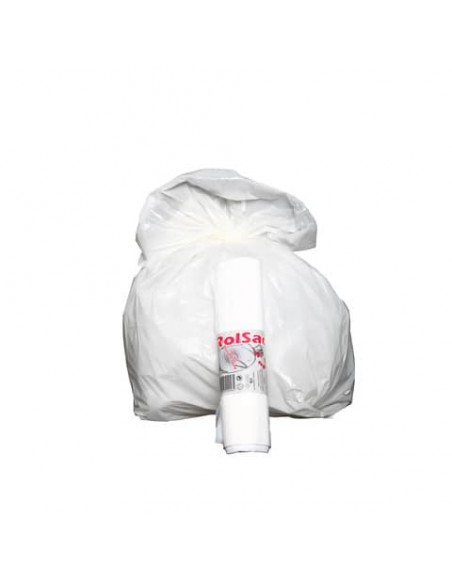 Sacchi immondizia Rolsac Quality in polietilene rigenerato BIANCO 20 L rotolo da 30 pz. - 10245