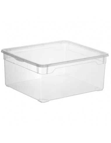 Contenitore Rotho Clear Box in PPL impilabile trasparente - 18 L 40x33