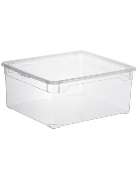 Contenitore Rotho Clear Box in PPL impilabile trasparente - 18 L 40x33