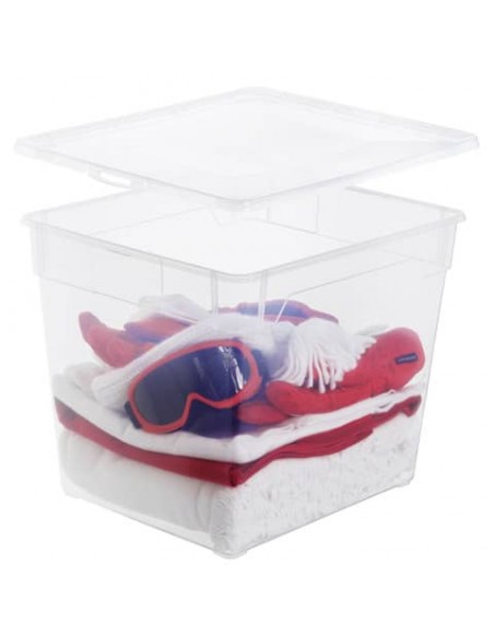 Contenitore Rotho Clear Box in PPL impilabile trasparente - 31 L 40x33