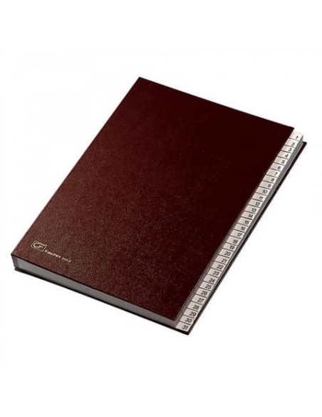 Classificatore numerico 1-31 FRASCHINI 24x34 cm in dermoide con dorso espandibile rosso - 643-E-DR
