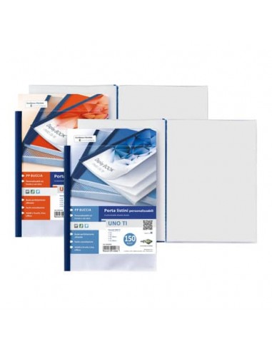 Portalistini personalizzabile in PP Sei Rota Uno TI - PP buccia - 24 buste A4 blu - 55222407