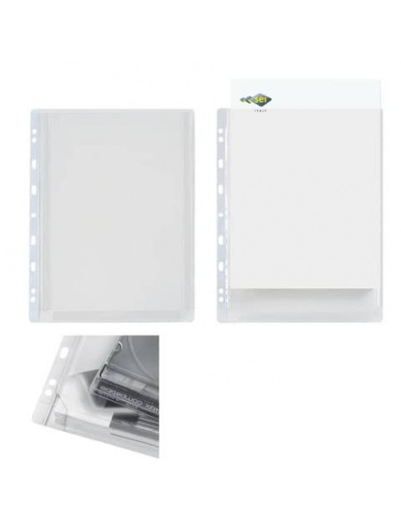 Buste con soffietto in PVC Sei Rota Ercole GS A4 con soffietto - altissima capacità trasparente  10 pz. - 502240