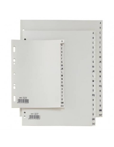 Separatori alfabetici in PP Sei Rota Record R A-Z grigio A4 581401