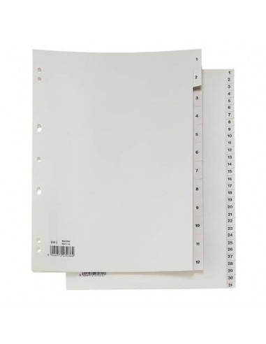 Separatori numerici a 12 tasti in PP Sei Rota Record R 1-12 grigio 581201