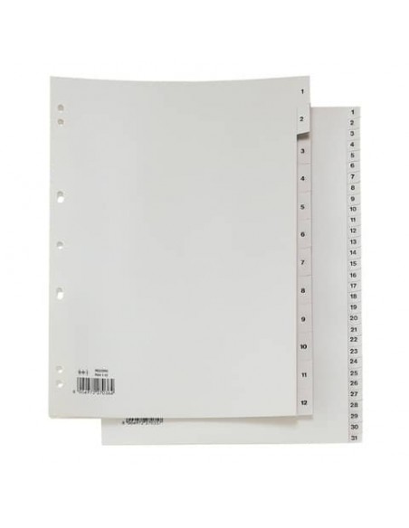 Separatori numerici a 31 tasti in PP Sei Rota Record R 1-31 grigio 581301