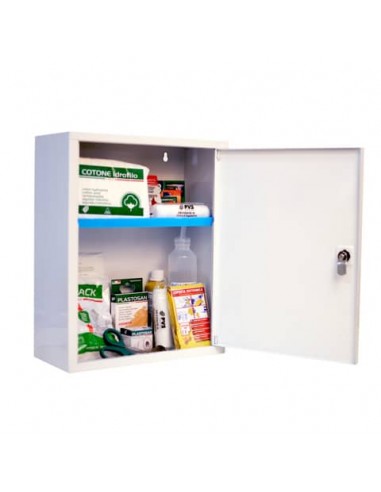 Armadietto Pronto Soccorso PVS 2 vani - 1 ripiano interno bianco - metallo - 2 persone - cps522