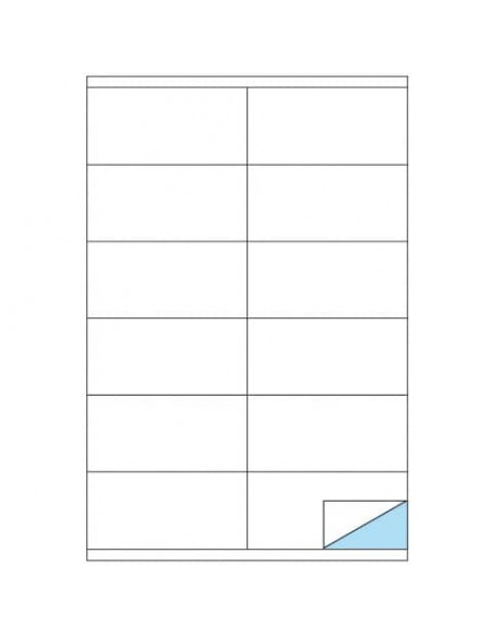 Etichette bianche MARKIN Copiatabu permanenti 105x48 mm con margine - 12 et./foglio - conf. 100 fogli - X210C504