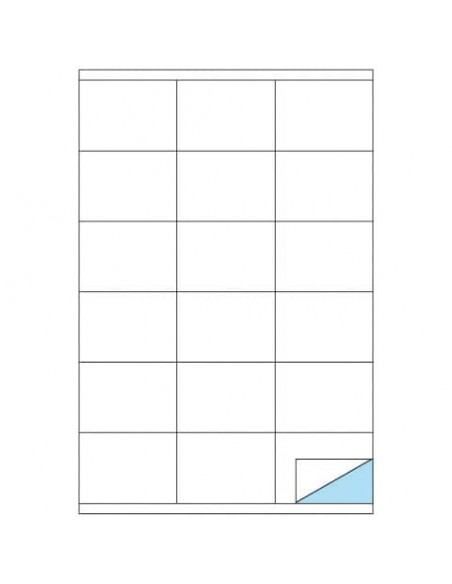 Etichette bianche MARKIN Copiatabu permanenti 70x48 mm con margine - 18 et./foglio - conf. 100 fogli - X210C517