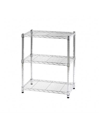 Scaffale a 3 ripiani Serena Group Archimede in acciaio grigio 60x36x75 cm - ZN1424-3