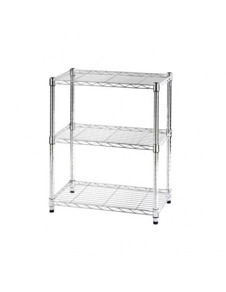 Scaffale a 3 ripiani Serena Group Archimede in acciaio grigio 60x36x75 cm - ZN1424-3