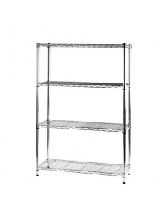 Scaffale a 4 ripiani Serena Group Archimede in acciaio grigio 90x36x137 cm - ZN1436-4