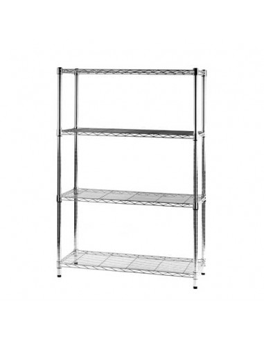 Scaffale a 4 ripiani Serena Group Archimede in acciaio grigio 90x36x137 cm - ZN1436-4