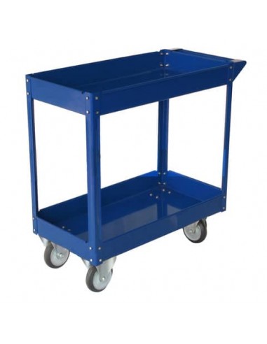 Carrello in acciaio Serena Group a 2 ripiani blu 84x41x82 cm - portata 100 kg TC4102