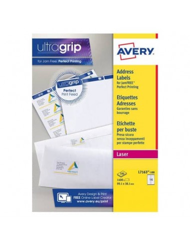 Etichette bianche per indirizzi AVERY Ultragrip™ 99