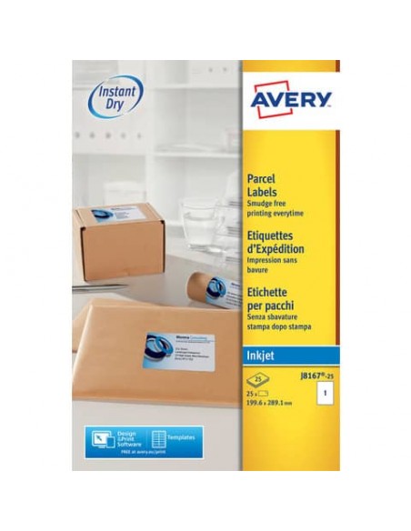 Etichette bianche per pacchi AVERY QuickDRY™ 199