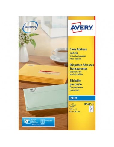 Etichette poliestere trasparenti opache AVERY QuickPEEL™ 63