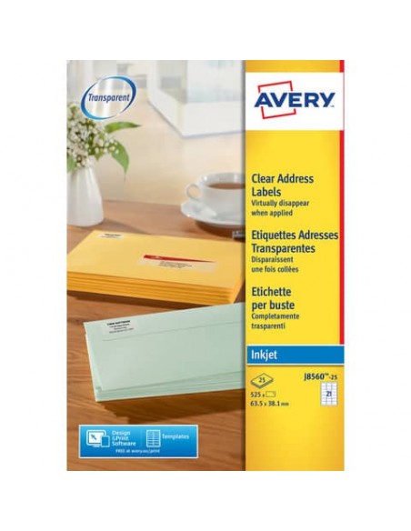 Etichette poliestere trasparenti opache AVERY QuickPEEL™ 63